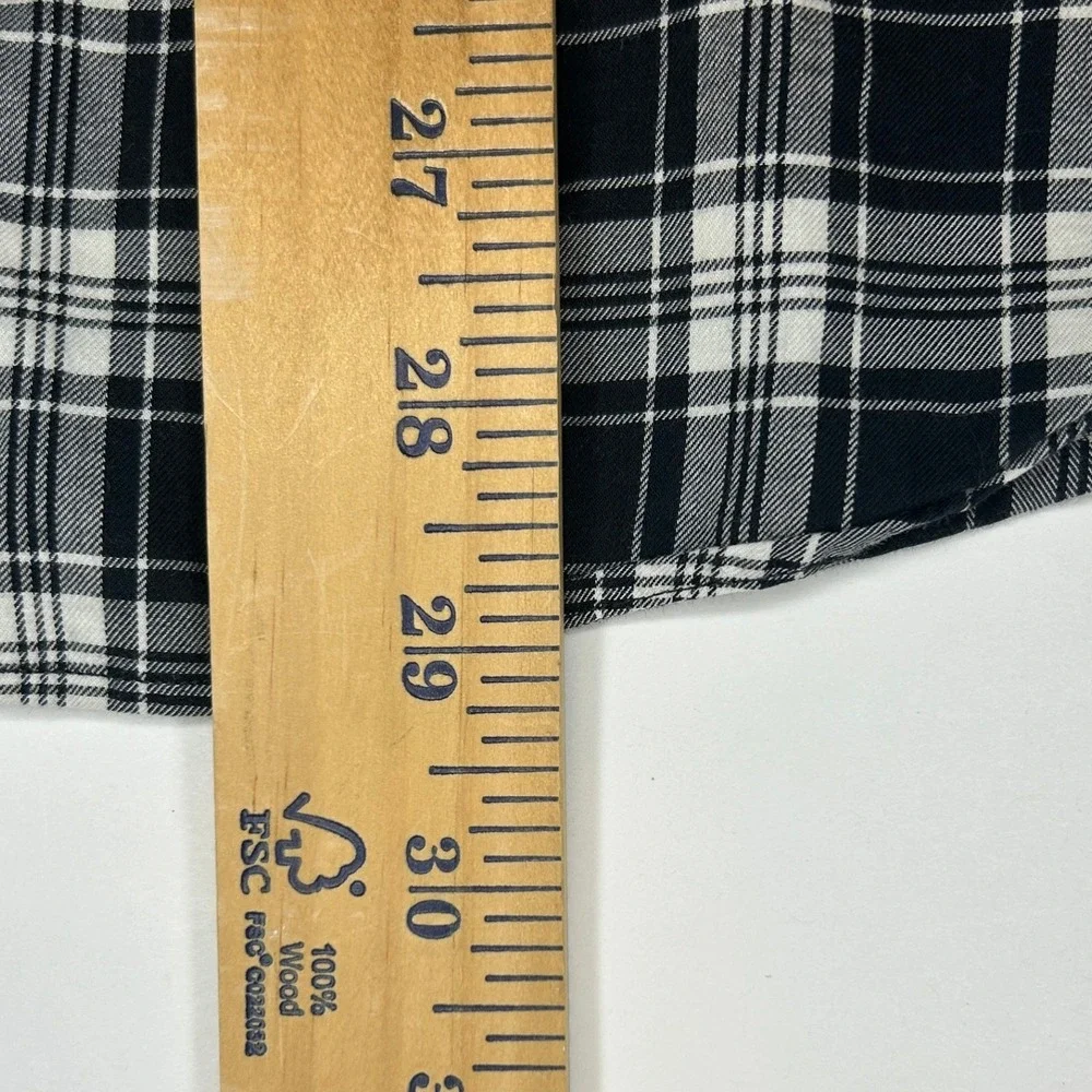 Polo Ralph Lauren Button Down XL Mens Black White Plaid Long Sleeve Cotton Shirt